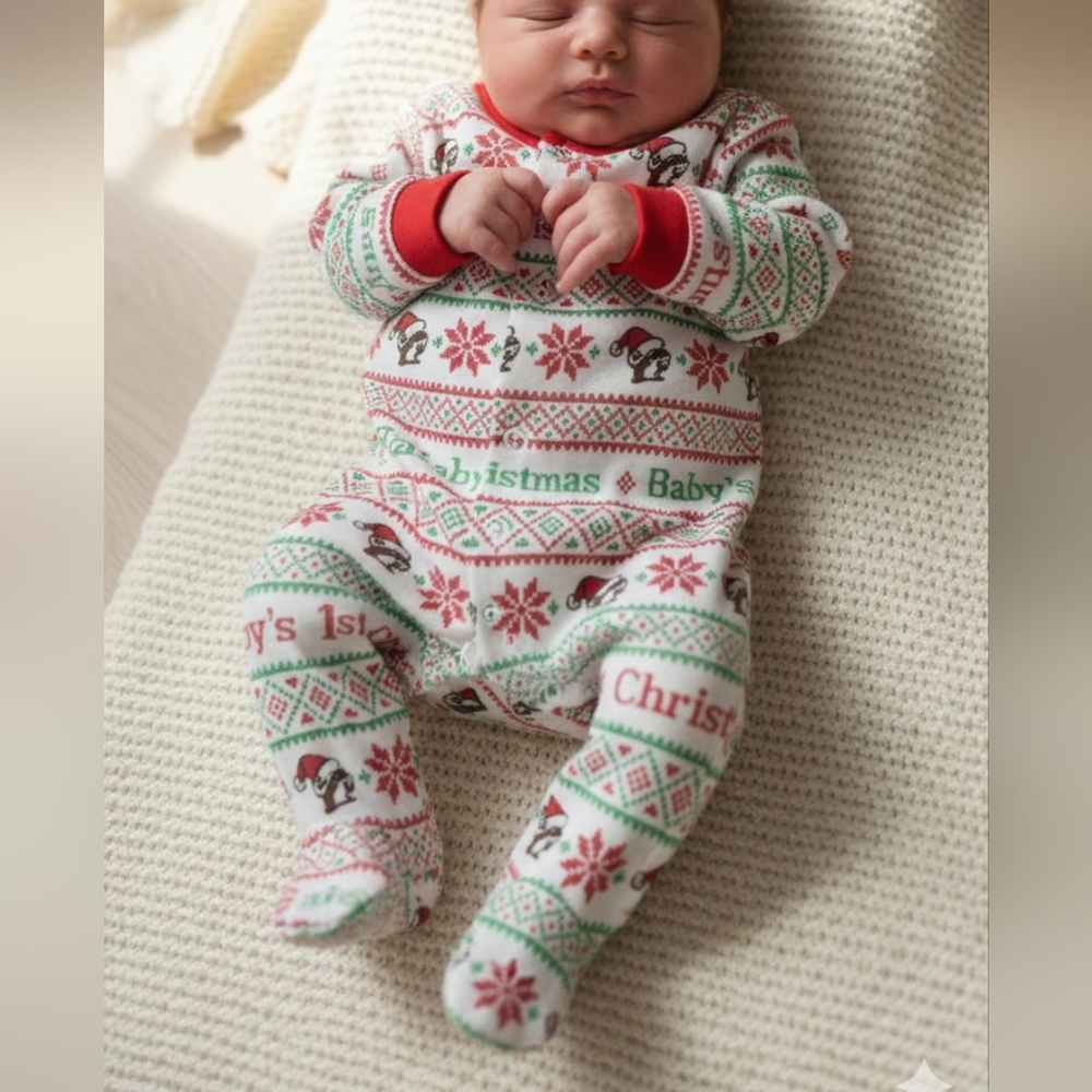 Festive Christmas Baby Bodysuit